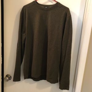 Jcrew cotton green crew neck long sleeve shirt